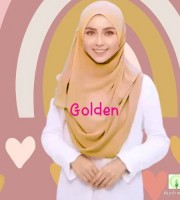 Golden-Double Loop Ready Hijab