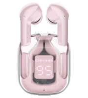 (Pink) UltraPods Max Transparent Wireless Earbuds