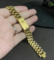 Original Rolex Crown Design Stylish Men's Stainless Steel Bracelet (Gold)---- coad 222